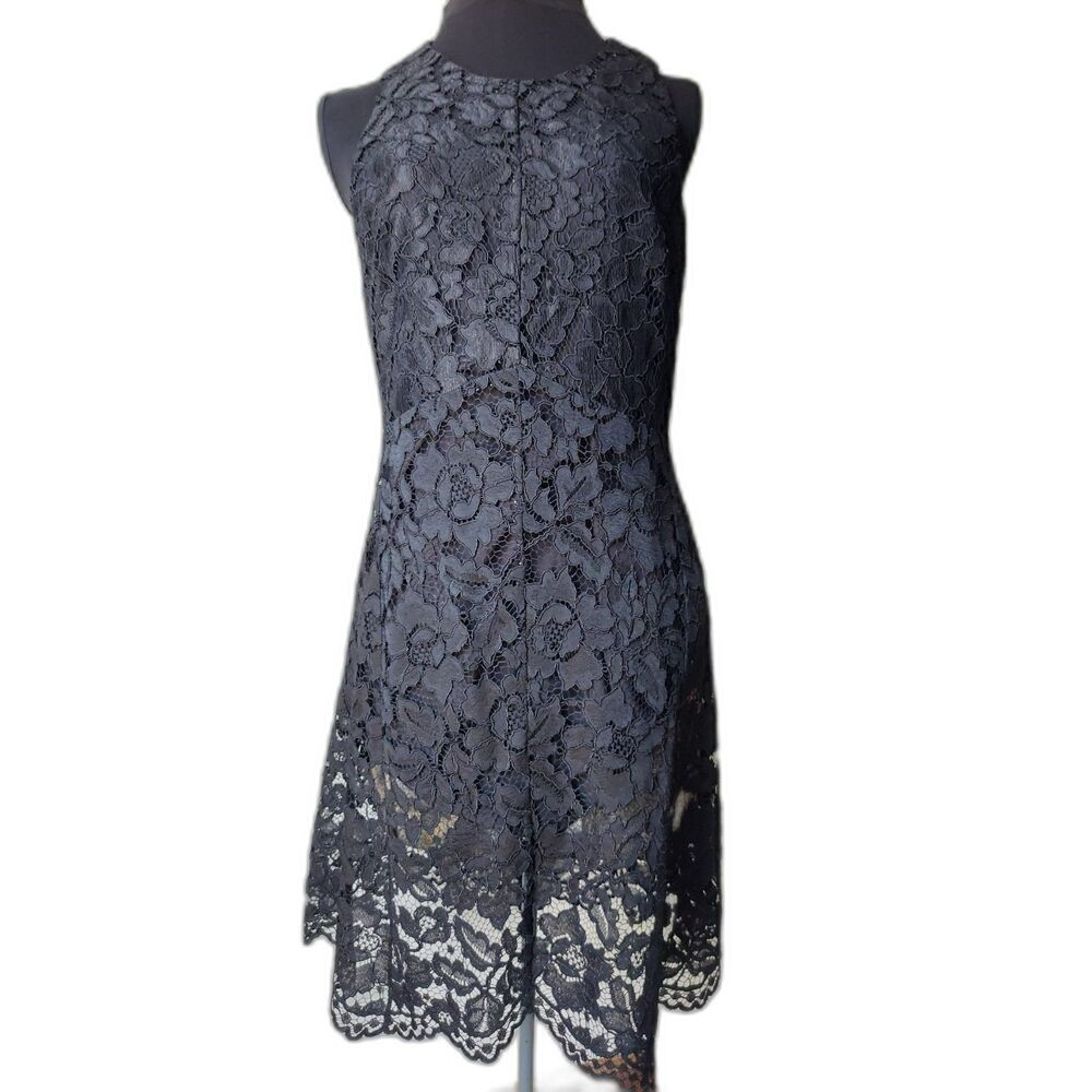 Sandro Paris Lace Sleeveless Shift Dress Mini